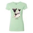 thumbnail image 2 of If It's Not a Pug It's Just a Dog Gift | Womens Dog Lover Slim Fit Junior Tee, Mint, Medium, 2 of 3