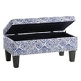 thumbnail image 2 of Clement Storage Bench Linen Cream Fabric, 2 of 7