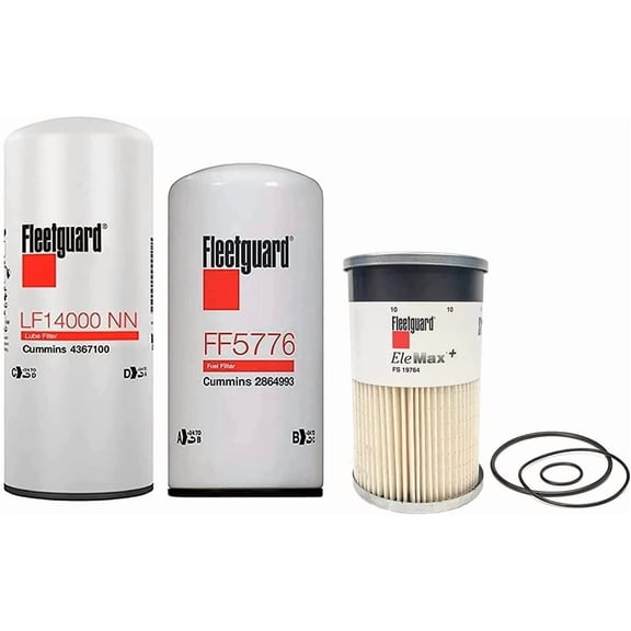 Genuine Fleetguard - Cummins Filtration LF14000NN - FF5776 - FS19764 Maintenance Filters Kit For Cummins