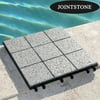 11775 JointStone Granite Tile 9PC, BOX of 6 tiles 11.75"x11.75"x1" (6sf). Dark Grey, Flamed.