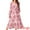 Pink, variant on Long Sleeve Floral V Neck Boho Chiffon Midi Dress M Pink