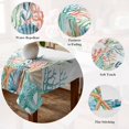 thumbnail image 5 of Marine Life Table Cloth Waterproof Tablecloths, Nautical Underwater Coral Shell Starfish Watercolor Tablecloth Dining Table Cover for Kitchen Party Tabletop Outdoor, Square Tablecloth 54x54 Inch, 5 of 9