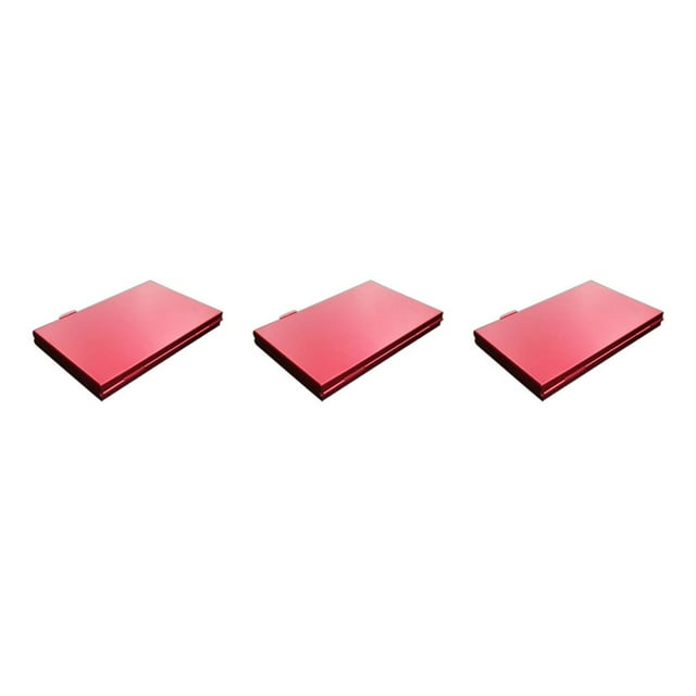 ZLight Étui de Transport pour Carte Mémoire Étui TF Boîte de Rangement 24 Fentes Étui Antichoc en Alliage d'Aluminium Rouge Ensemble de 3