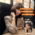 thumbnail image 6 of EAEABJ Short Straight Bob Wig with Bangs for Women, 12 Inch Light Brown Synthetic, 6 of 6