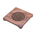 thumbnail image 1 of Tnarru Walnut Wood Teapot Mat Teapot Coaster Tea Accessory Decor Tea Serving Tray Tea Pot Holder for Office Household Indoor Kitchen , Square, 1 of 8