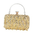 thumbnail image 4 of Cartera de mano para mujer, para en clubes, bolsos con asa para dama, bolsos formales para fiestas, cócteles y fiestas Oro, 4 of 8