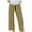 Yellow, variant on Audhol Womens Striped Pants! Women's Non Pocket Floral Cotton Linen Casual Pants Loose Pants Women Beige L
