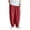 VZ43# Red, variant on Mens Pants Elastic Waist Patchwork Plus Size Breathable Trousers with Pocket Full Length Sports Line Pants Casual Versatile Dailywear