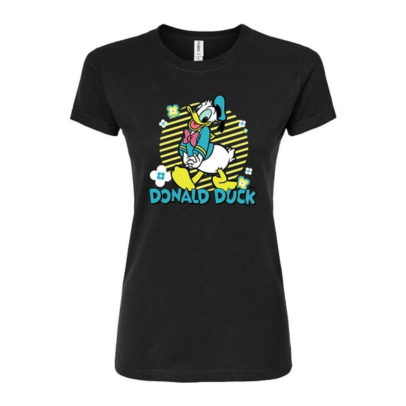 Disney - Donald Duck - Juniors Fitted Graphic T-Shirt