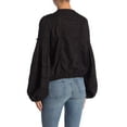 thumbnail image 2 of Free People Womens Bell Sleeve Peasant Blouse, Black, Small, 2 of 2