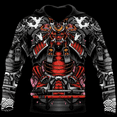 thumbnail image 4 of Sudadera con capucha para hombre nueva con estampado 3D de tatuaje de samurái japonés, tendencia de moda, ropa de manga larga estilo Y2K para hombre, 4 of 5