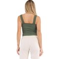 thumbnail image 3 of Women’s Seamless Textured Crop Tank, Smoky Olive, SM, 3 of 5