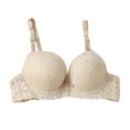 thumbnail image 3 of THDHVS Bras for Women, Mesh Lace Thin Underwire Bra Push Up Everyday Wear for Women,Push Up Bra Beige 42BC, 3 of 9