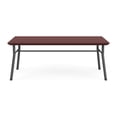 thumbnail image 2 of Mystic Reception Waiting 20x40" Wood Coffee Table / Charcoal Steel / Mahogany, 2 of 5