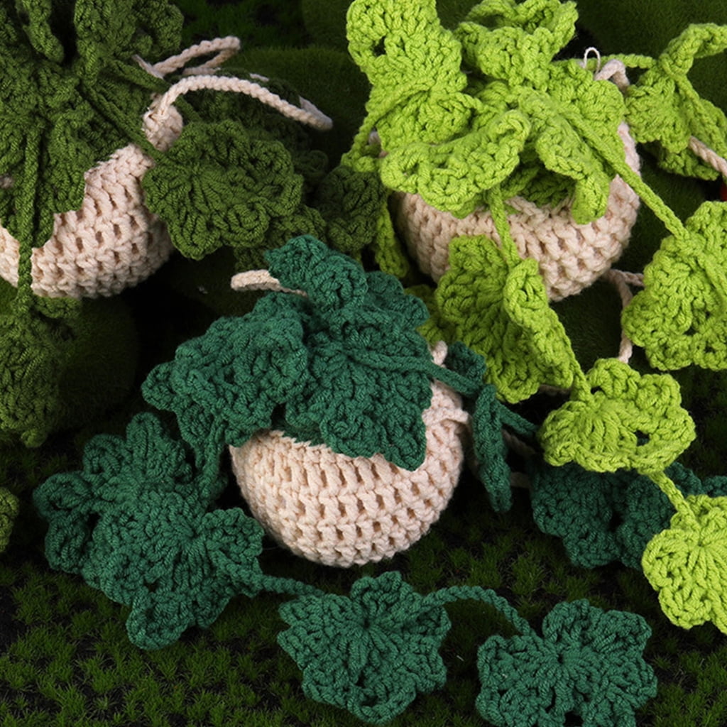 Crochet Kits Hanging Potted Plant Crochet Material with Yarn Crochet Hooks DIY Crochet Starter Kits for Beginners Adults