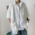 thumbnail image 3 of Men Summer Shirt Match Pants Contrast Color Stylish Color Matching Summer Shirt, 3 of 5