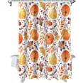 thumbnail image 2 of Fall Shower Curtain Orange Pumpkin Shower Curtains for Bathroom Autumn Leaves Bath Curtains Sets with Hooks for Autumn Thanksgiving Seasonal Bathroom Decor Polyester Fabric Waterproof 72 x 84 in, 2 of 6