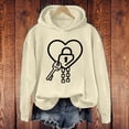 thumbnail image 2 of NMMUED Fall Clothes for Women, Graphic Sweatshirts for Women, Oversized Hoodies for Women, Plain Hoodies, Travel Hoodie, Beige L, 2 of 4