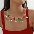 thumbnail image 4 of ABPWLY Home Christmas Necklace for Women Santa Claus Tree Theme Fashion Jewelry Holiday Gift Alloy Red Christmas Decorations Indoor, 4 of 6