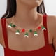 thumbnail image 4 of Adornos navideños, adornos para el árbol de Navidad, collar navideño con diseño de Papá Noel, árbol de Navidad, joyería navideña para mujer, regalo de Navidad de moda, collares navideños., 4 of 6