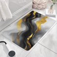 thumbnail image 3 of Black and Gold Marble Glitter Streaks Flannel Non Slip Door Rugs,Washable Door Mats Indoor,Decorative Door Mats,Dirt-Resistant and Absorbent Doormat for Entrance,Bedroom,Kitchen,Bathroom,23.5"x16", 3 of 5