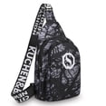 thumbnail image 6 of Crossbody Chest Bag Sports Sling Pack, Multi Pocket Layered Storage, Adjustable Strap, Lightweight Water Resistant Cloth, Reflective Night Safety, 30x15 cm, 6 of 7