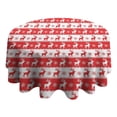 thumbnail image 4 of Christmas Round Tablecloth 70x70in(178x178cm) – Waterproof Polyester Table Cover with Full Print Design, Wrinkle Resistant & Washable for Kitchen Dining Party Decor, 4 of 6