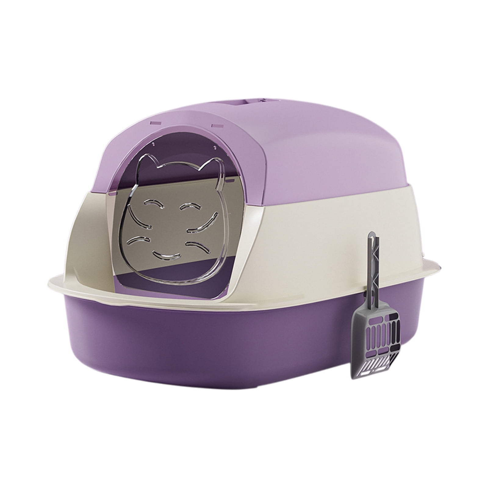 Tarmeek Large Enclosed Cat Litter Box with Lid, Odor Control & Anti-Splash Design, Includes Scoop for Easy Cleaning, Privacy Cat Toilet for Indoor Cats