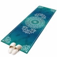 thumbnail image 2 of Teal Blue Boho Runner Rug 2x6 FT,Non Slip Hallway Rugs,Retro White Rustic Flower Ethnic Pattern Washable Soft Floor Carpet Throw Runner Carpet Long Rugs for Entryway Kitchen Bedside Sliding Door, 2 of 8