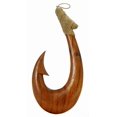 thumbnail image 4 of 12" Hand Carved Wood Hawaiian Makau Fish Hook, 4 of 4