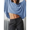 thumbnail image 5 of Women's T-shirt Round neck short-sleeved casual tops Elegant solid colour T-shirt tops, 5 of 6