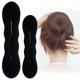 thumbnail image 1 of BEIQIYA 2 Piezas de Esponja para Hacer Moños en el Cabello para Mujeres Lazy Bun Shaper Curler Tool Flexible Bun Updo Accesorios para el Cabello para Updos Ballet Buns French Twists - Negro, 1 of 5