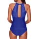 thumbnail image 2 of Xishao Traje de Baño de Playa de Dos Piezas con Pliegues para Mujeres A-Azul 2XL A-Azul 2XL Xishao ropa, 2 of 2