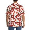 thumbnail image 3 of Uemuo Tomato Pattern Cotton Linen Short Sleeve Shirts,Casual Lightweight Button Down Shirts,Vacation Beach Summer Tops-Large, 3 of 7