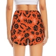 thumbnail image 4 of Running Shorts for Women, halloween pumpkins spider web Workout Athletic Shorts with Pockets, Lounge Yoga Shorts Women, 4 of 7