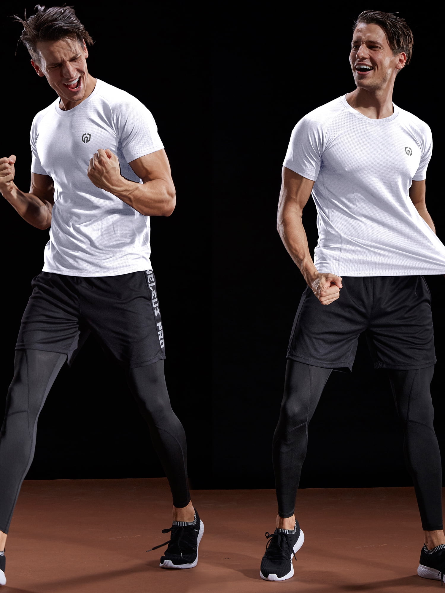 NELEUS Mens Dry Fit Mesh Athletic Shirts 3 Pack,Black+Gray+Navy Blue,US  Size S 
