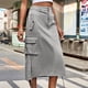thumbnail image 1 of Falda de Cintura Alta para Mujer Falda Holgada de Color Sólido con Cordón y Bolsillos Laterales para Mujer Falda Informal de Moda para Mujer ANGGREK Otros, 1 of 7
