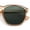 Peach - Green, variant on Mens Hipster Keyhole Rectangle Horn Rim Plastic Nostalgic Sunglasses Tortoise - Brown