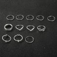 thumbnail image 4 of Anillos de plata JAMW 12 piezas para mujer Sencillez, 4 of 5