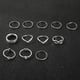 thumbnail image 4 of Anillos de plata JAMW 12 piezas para mujer Sencillez, 4 of 5
