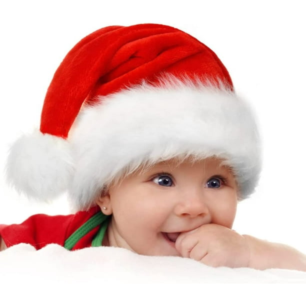 YOUIGIFTS Baby Santa Hat,Baby Christmas Hat,Toddler Santa Claus Hats,Newborn Santa Hat for Baby