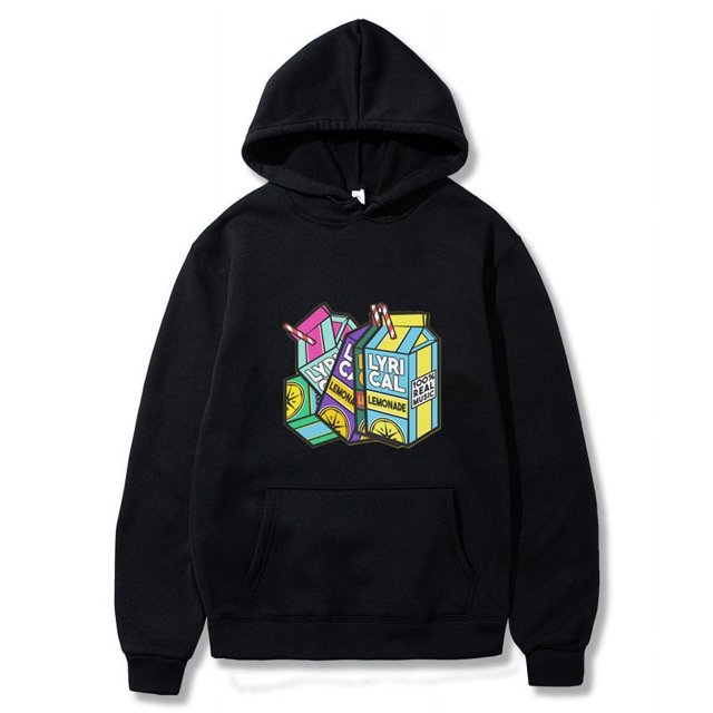 Lyrical Lemonade Lemon Print Plus Velvet Hooded Sweatshirt For Men And Women