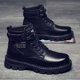 thumbnail image 2 of Zapatos de otoño e invierno para hombre, botas para hombre, zapatos de caña alta de estilo coreano, zapatos casuales de cuero que combinan con todo, 2 of 5