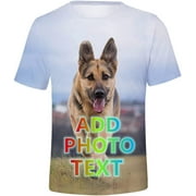 JOOCAR 3D Custom T Shirts for Men Design Your Own Shirt Add Text/Image/Logo Personalized Tee Printed Photo Front/Back