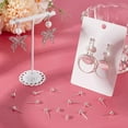 thumbnail image 4 of 1 Box 100Pcs Ball Stud Earring Findings 925 Sterling Silver Plated 304 Stainless Steel Silver Round Post with Loop for Dangle Earring Jewelry Making DIY, 4 of 6