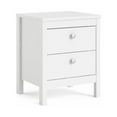 thumbnail image 4 of Tvilum Madrid 2 Drawer Bedroom Nightstand for Adults, White, 4 of 24