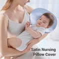 thumbnail image 4 of Fondo de Almohada de Lactancia de Satén, Suave y Cómoda, Funda de Almohada de Lactancia para Mamá y Bebé, Fácil de Cambiar, Adecuada Para Vie Avie A Casa, Longitud 47,5 CM, 4 of 7