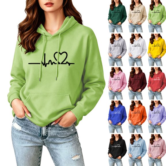 Sweatshirts for Women Plus Size,Women's Oversized Round Neck Sweatshirts Long Sleeve Turtleneck Velvet Sweatshirt ,Green,L