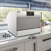 Danby 6 Place Setting Countertop Dishwasher in Silver (DDW631SDB)