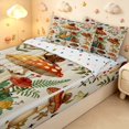thumbnail image 3 of Homewish Wild Botanical Mushroom Zipper Full Size Comforter Sets with Fitted Sheet and 2 Pillowcases,Snails Butterfly Zipper Bedding Set,Beige,Polkadot Reversible,4pcs, 3 of 8
